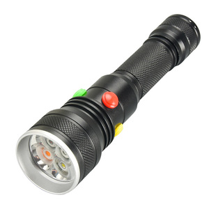 Profesyonel demiryolu tren feneri su geçirmez tip-c USB şarj 9 modu süper parlak LED beyaz sarı kırmızı yeşil flaş ışığı - Product Image 1