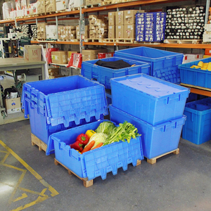 Cesta de transporte de almacenamiento de malla de PP plegable Contenedores logísticos apilables que ahorran espacio Reciclables y ecológicos - Product Image 3