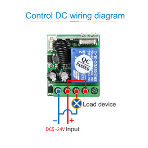 1 düğme ve 433 MHz DC 12 V ile evrensel RF uzaktan kumanda kapısı, garaj ve ışık için 1 kanal röle alıcı modülü - Product Image 5