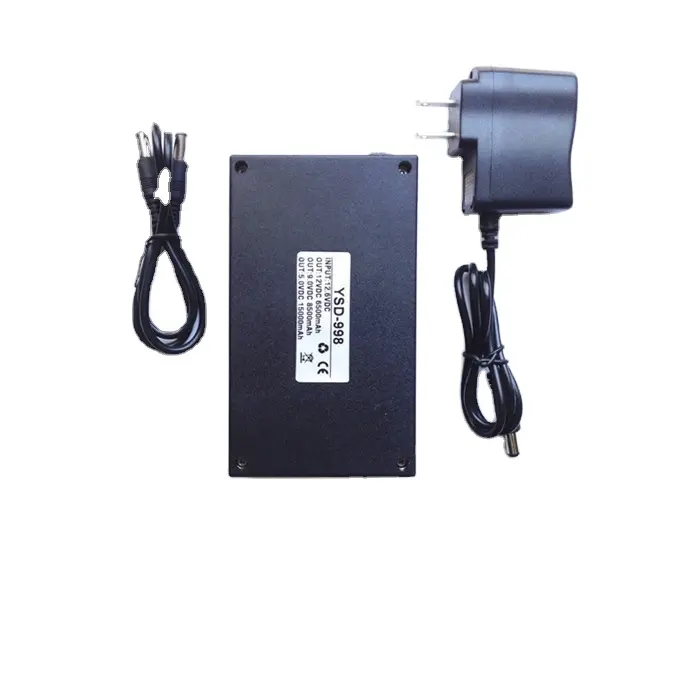 YSD-998 12V 6500mAh 9V 8500mAh 5V 15000mAh 3 in 1 black li-ion battery for CCTV Camera