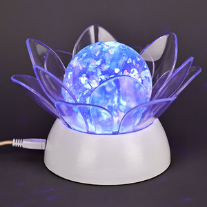 Sıcak satış Lotus kabuk inci RGB gece lambası Accent lamba ev odası dekor Glitter lamba 3AAA pil ile