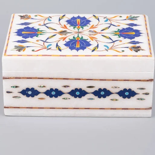 หินอ่อนสีขาวที่มีการฝังทองเหลือง (สีที่กำหนดเองตามความต้องการ)