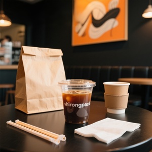 定制印花宠物一次性塑料杯，带盖和吸管 -- 用于泡茶、果汁的环保透明冷饮容器