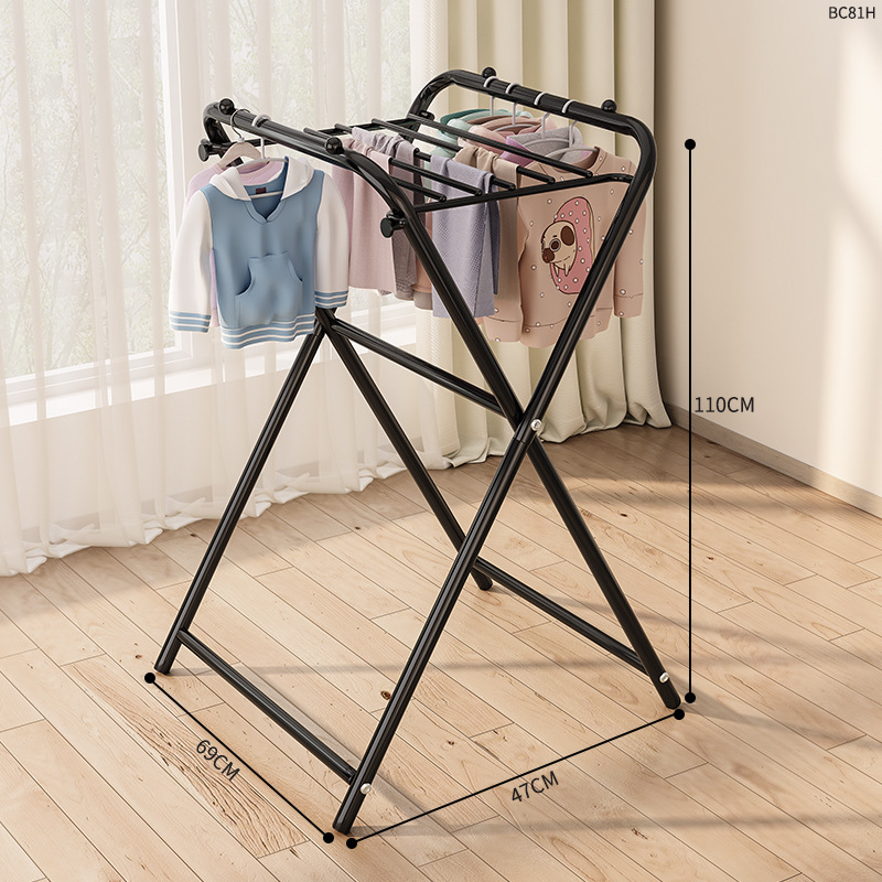 BC81H-Folding Clothes Hanger 110 Black