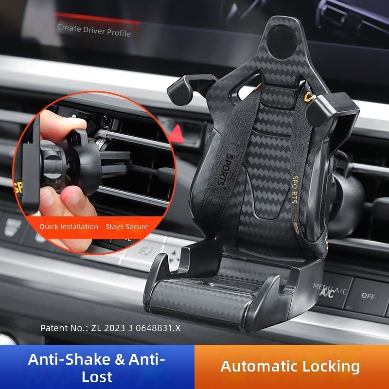 2024 new racing phone holder-black and yellow ribbon