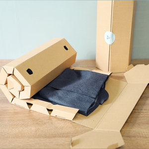来样定做Logo瓦楞白盒礼品装运箱定做Logo包装纸纸板箱 - Product Image 5