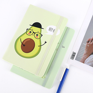 <strong>Colorful</strong> New Popular Avocado Cute Cardboard <strong>Notebook</strong> A5 Spring Short Hand <strong>Note</strong> Book for Office Use - Product Image 1