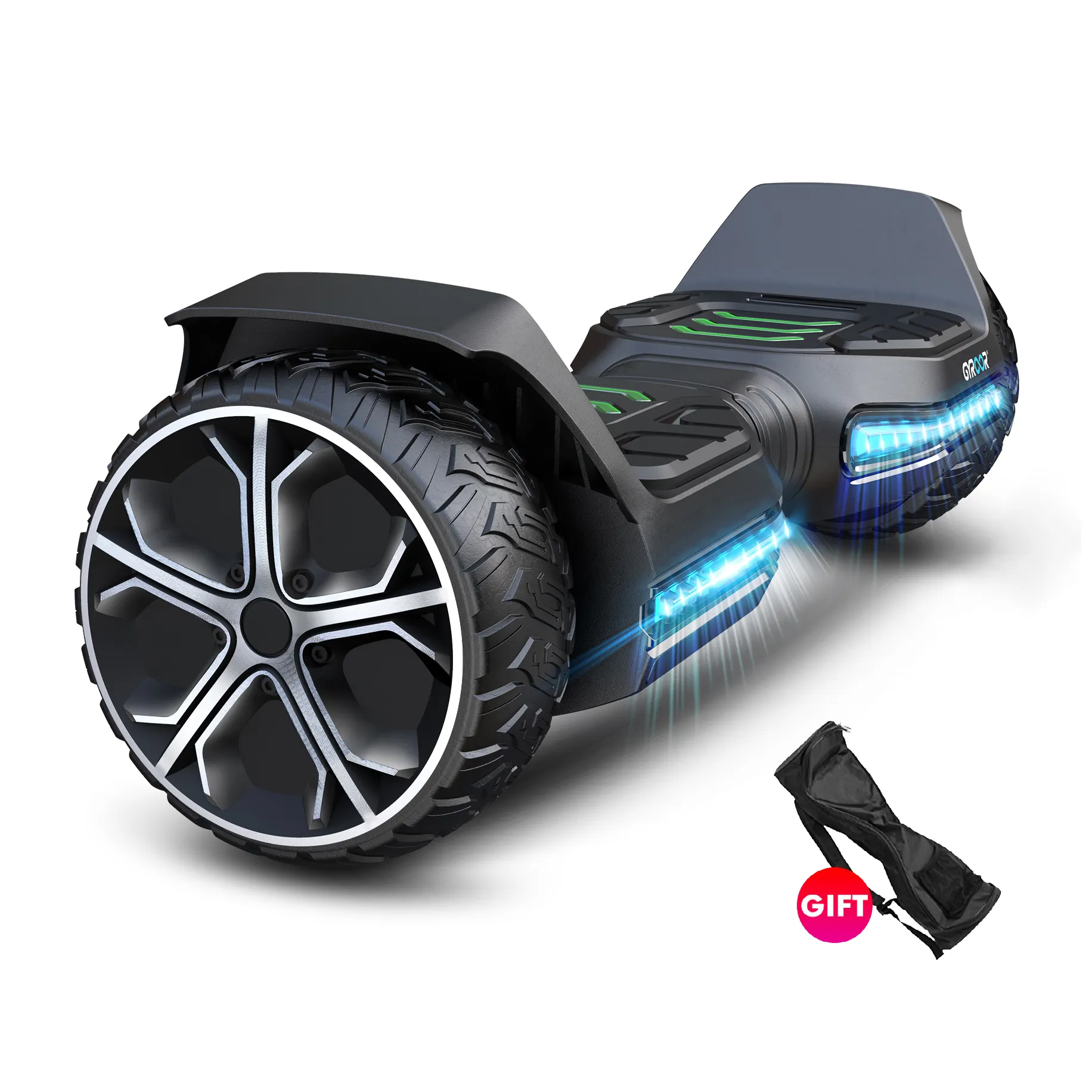 Gyroor-hoverboard eléctrico con motor de patente para niños, hoverboard eléctrico con luz led de túnel