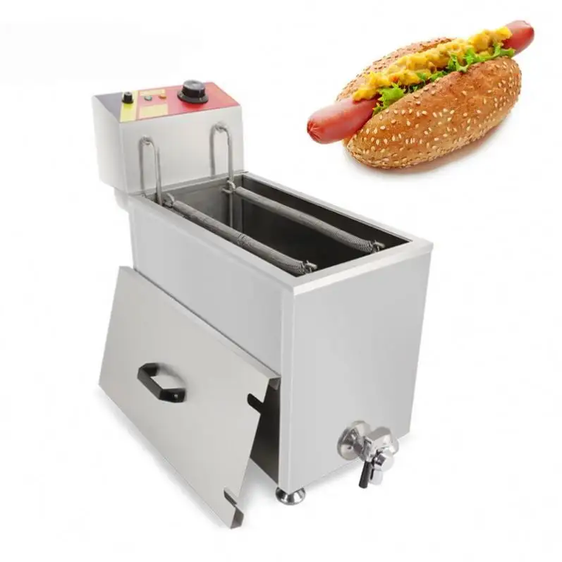 Kaliteli fabrika doğrudan hamburger ekmek ve fabrika fiyat ile mısır köpek için sosisli sandviç makinesi fritöz