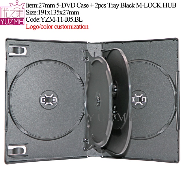 I05:27mm M-LOCK 5-DVD Case Black
