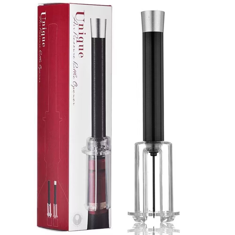 Bouteille à pression d'air noire en aluminium