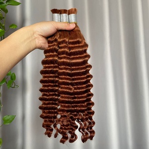 Cabelo Humano em Massa Para Tranças Boho Curl no Atacado Sem Trama Onda Profunda Cabelo Humano Cru em Massa Para Extensão de Trança Boho - Product Image 2