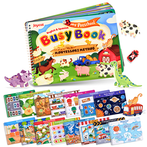 Joycat Engels + Spaans Montessori Educatief Speelgoed Leren Drukke Boek Met Stickeractiviteiten Voor Kinderen Prentenboeken - Product Image 1