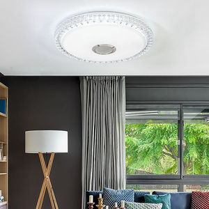 Modern Popular Crystal Edge Music Ceiling Lamp Colorful RGB Remote Control APP LED Music Ceiling Light Home Smart Light - Product Image 5