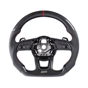Avec palette de changement de vitesse en carbone RS Demi-volant en cuir en fibre de carbone pour <span class=keywords><strong>Audi</strong></span> A3 A4 A5 S3 S4 S5 B9 B8 B8.5 SQ5 Q8 RS3 RSQ8 Q3 - Product Image 3