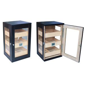 <strong>Humidor</strong> with Hygrometer &amp; Humidifier Three Removable Drawers Partitions for 75~100 Pcs Luxury Wood Cigar <strong>Humidor</strong> Cabinet - Product Image 6