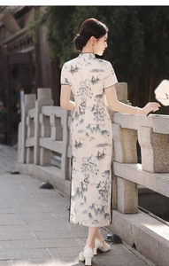 Qipao Cheongsam <strong>Chinese</strong> Traditional <strong>Chinese</strong> Hanfu Wash Painting Qipao Cheongsam