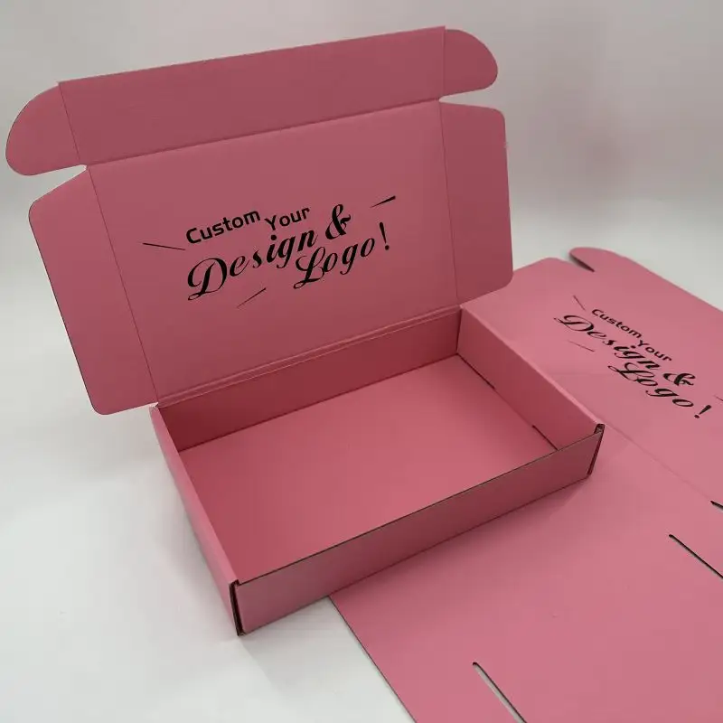 Boîte d'expédition cosmétique gratuite pour les soins de la peau Boîtes d'expédition en carton ondulé imprimées avec logo personnalisé Eco Boîte de papier d'emballage en carton