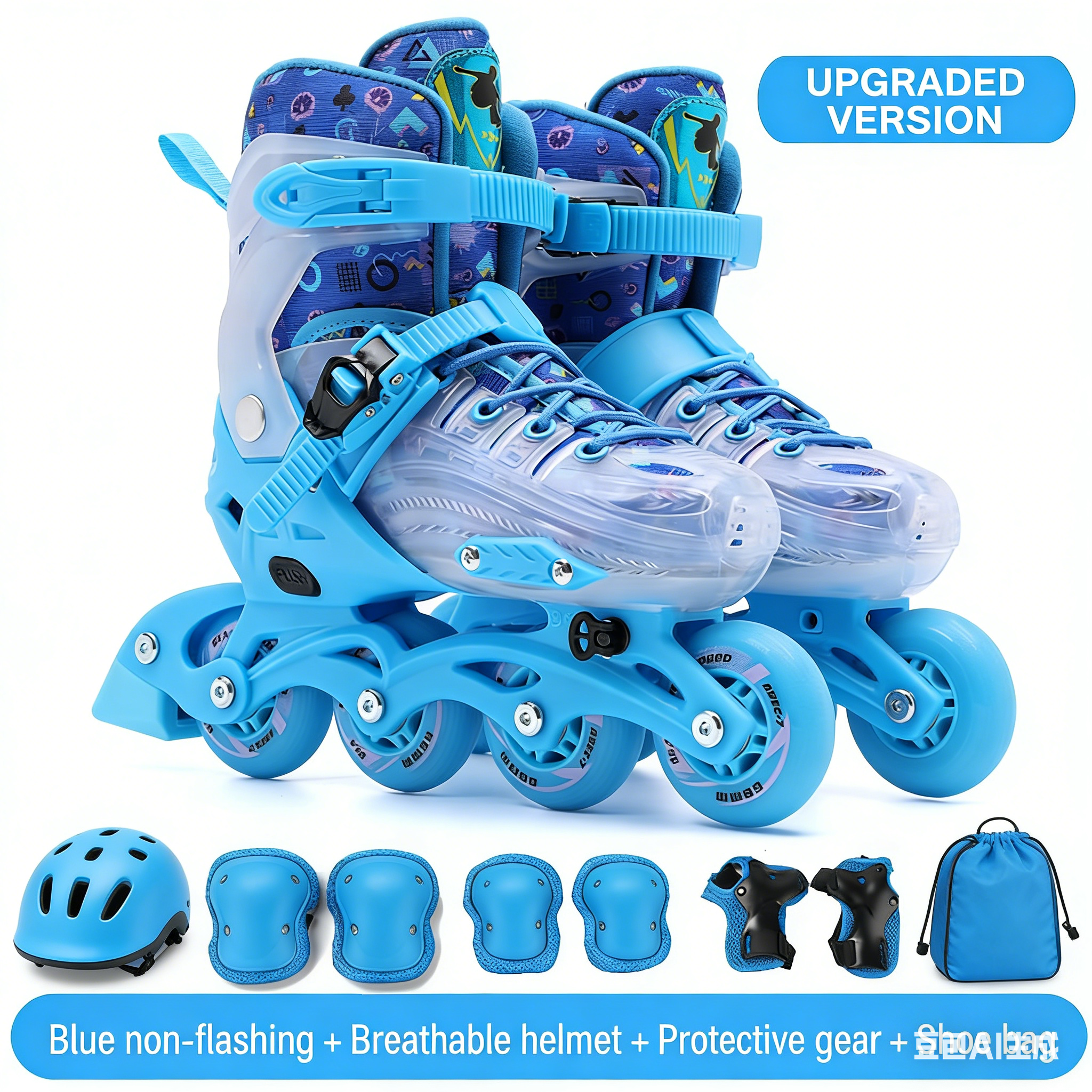 Blue non-flashing shoe protective gear-eps helmet bag