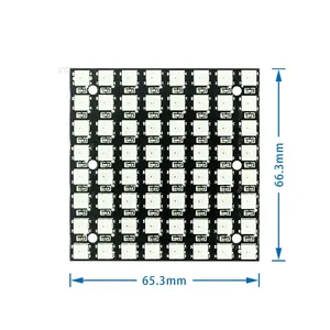 Custom WS2812 smd LED 5050 RGB 8x8 64 matrice LED per Arduino - Product Image 2