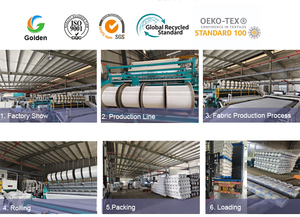 Vàng Chất Lượng Cao Stitchbond Không Dệt Vải Rpet Tái Chế Pet Stitch Trái Phiếu Vải 100% <span class=keywords><strong>Polyester</strong></span> Cho Chống Thấm - Product Image 4