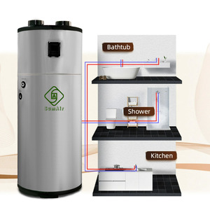 Gree R290 R134A 3kw 75Dg250L温水貯蔵タンクPV発電機太陽熱暖房AIO空気源給湯器ポンプボイラー - Product Image 4