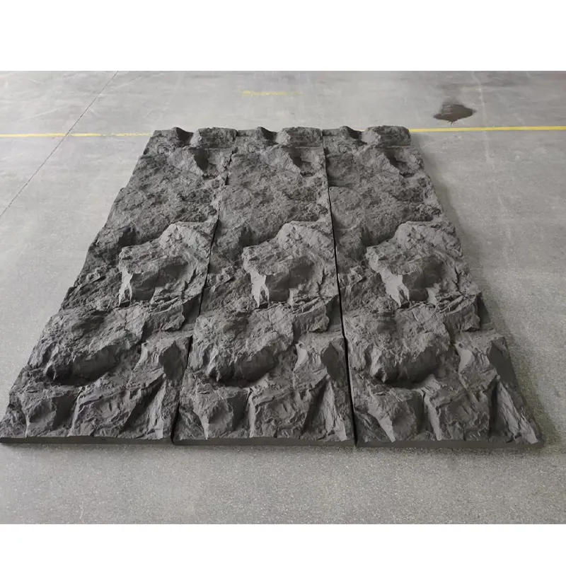 3D trang trí chia đá tường Bảng điều khiển linh hoạt PU Polyurethane Đá Nhân Tạo Bảng điều chỉnh PU văn hóa đá tường ốp
