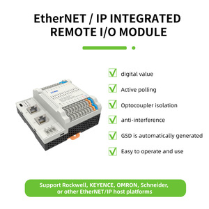 Toptan fiyat 16 dijital giriş ve çıkış uzaktan IO modülü EtherNET / IP Plc programlama denetleyici