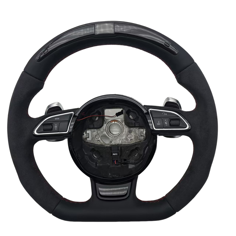 Alcantara+LED+Pelle+Cucitura rossa