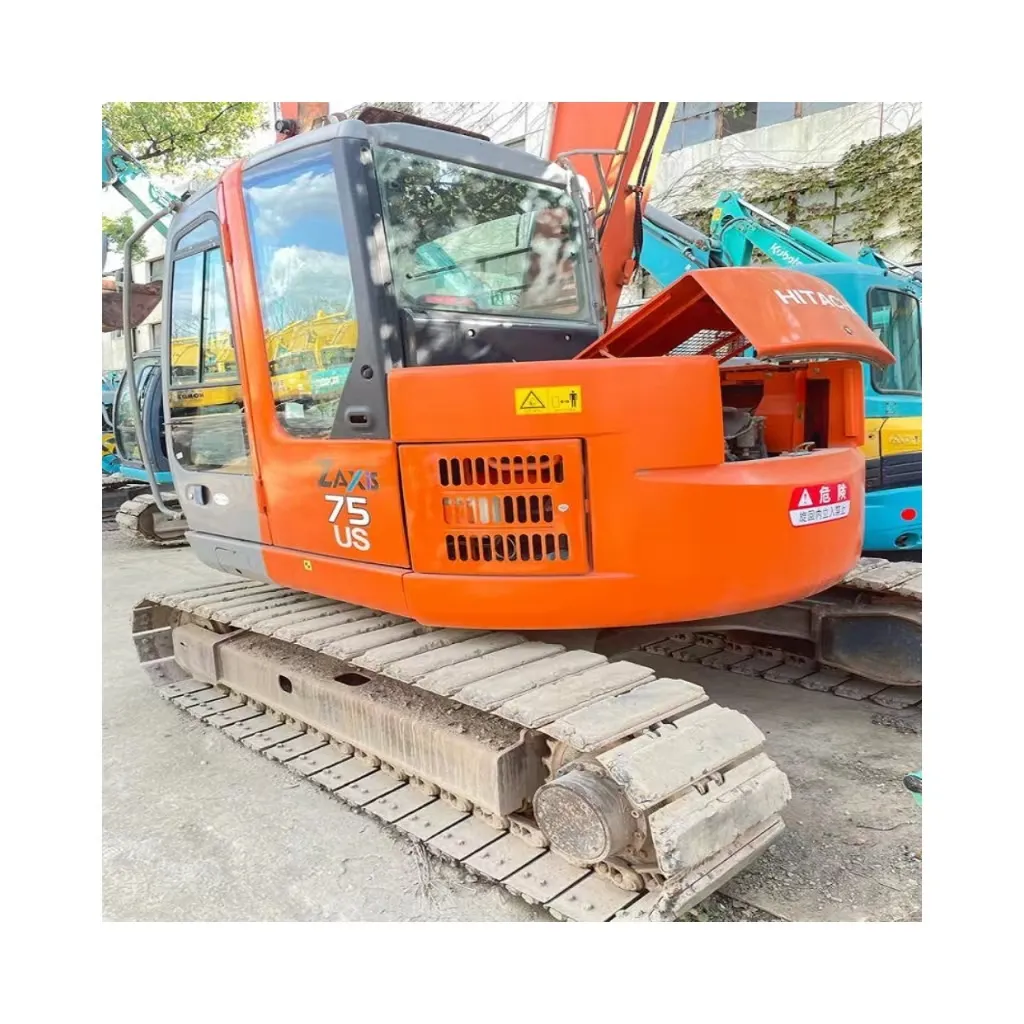 Zihui ในสภาพดีและราคาต่ํา Hitachi zx75US รถตีนตะขาบไฮดรอลิกมือสองรถขุด Hitachi zx75US สําหรับขาย