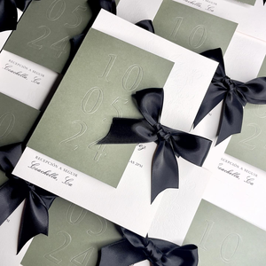 Luxury Custom Beautiful Emboss Paper Wedding Invitations Card With Rsvp <strong>Booklet</strong> - Product Image 1