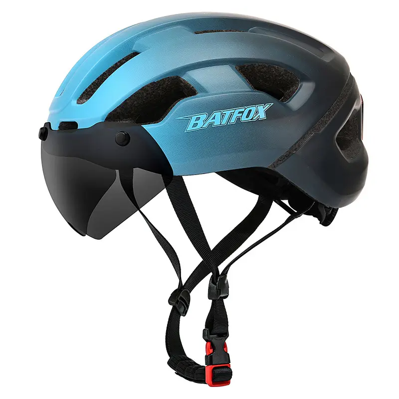 Adult Bike Helmet with LED Taillight Function for Urban Commuter Detachable Visor Mens/Womens Cycling Helmet