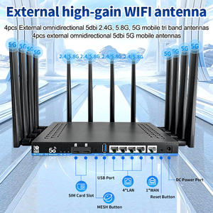Enrutador de módem inalámbrico empresarial con certificación FCC CE ROHS 7200Mbps WiFi7 5G SIM 256 dispositivos OpenWrt de doble banda 1,8 GHz/512DDR4 - Product Image 5