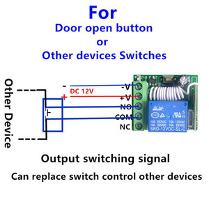 433 MHz Universal Wireless-Fernbedienung schalter DC 12V 1CH Relais Empfänger modul und 2 Stück Sender 433 MHz Fernbedienungen - Product Image 4