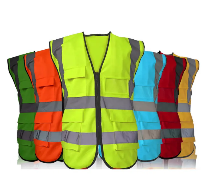 Fabbricazione all'ingrosso gilet di sicurezza riflettente per il traffico di abbigliamento da lavoro professionale ad alta visibilità in rete
