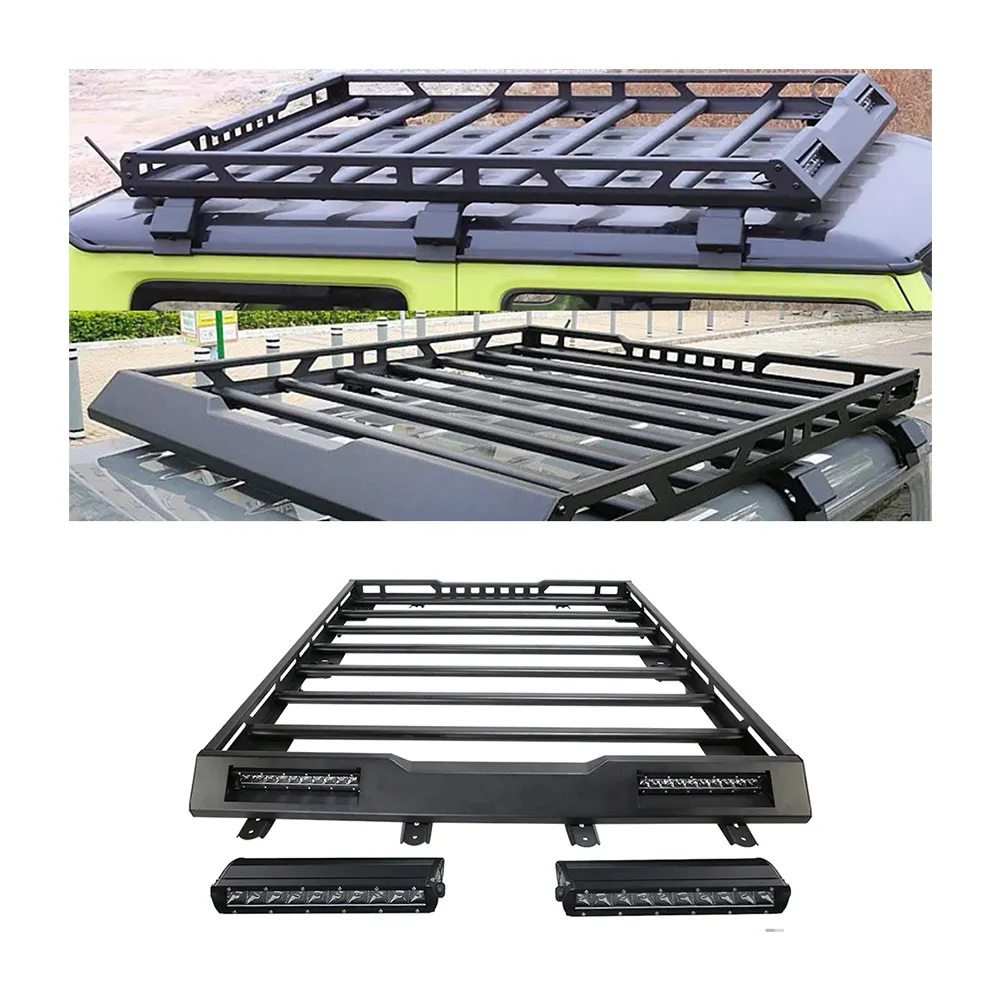 Aluminum Black Off Road Jimny Roof Racks Luggage Carrier For Suzuki Jimny 2019+ JB74 JB64 2018- Gen4 Sierra JB74w JB64w