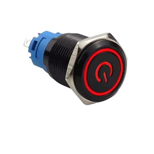 Interruttore a pulsante autobloccante in metallo con chiusura a Led - Product Image 1
