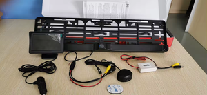 Sistema de sensor de estacionamiento de cámara de visión trasera de coche con marco de matrícula europea inalámbrica con monitor inalámbrico - Product Image 5