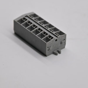 Bloque de terminales de cableado de entrada frontal de 2 conductores 28-12AWG PA66 Mini bloque de terminales de resorte con bridas de fijación - Product Image 4