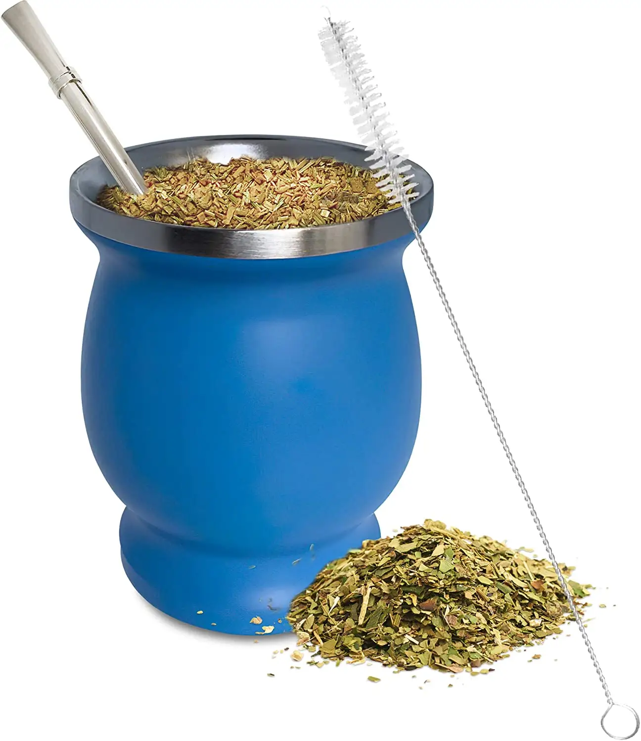 La più nuova vendita calda 18/8 Argentina Yerba Mate 230ml doppia tazza da tè Mate in acciaio inossidabile caffè yetba Mate Cup