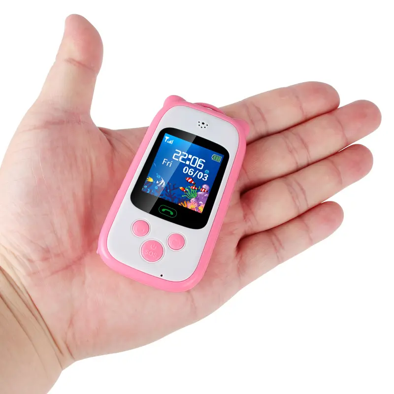 Celular uniwa km1 para crianças, tela touch de 1.44 polegadas, sos, gps, função de rastreamento, bonito, para crianças pequenas, segurança sos