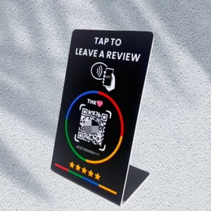 Google xã hội phương tiện truyền thông đánh giá thẻ không thấm nước Acrylic NFC mã tùy chỉnh không tiếp xúc nhận dạng thẻ với NFC chip - Product Image 2