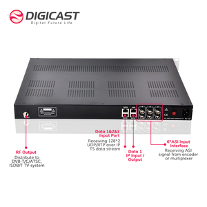 ASI 128 SPTS MPTS UDP RTP a 16 RF DVB-T Salida IP a RF Modulador Procesador Multicast IP a RF Gateway - Product Image 2