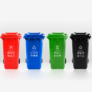 环保户外塑料垃圾箱矩形100升带盖大加厚垃圾容器 - Product Image 6