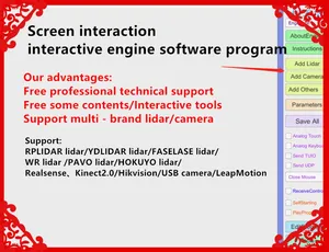 Infrared camera lidar interactive wall ground projection screen Interactive engine <strong>software</strong> <strong>program</strong> support multi-brand lidar - Product Image 1