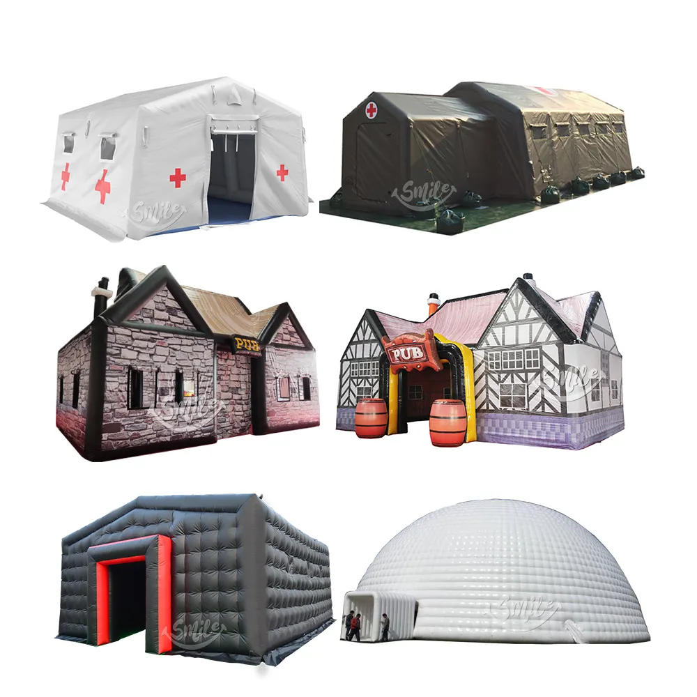 Pub Bar Nightclub Inflatable Party Tents Cube Marquee Dome Outdoor Inflatable House Tent Medical Hospital Inflatable Tent