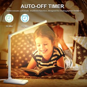 Durapower göz koruma çok fonksiyonlu tasarımcı katlanabilir Led masa lambası Modern yatak odası şarj edilebilir çalışma işık masa lambası - Product Image 6