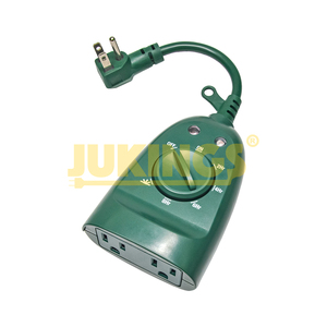 Wetterfeste 15A-Fernbedienungszeitschalter für Hausgarten 2 geerdete Steckdosen 2H/4H/6H/8H Countdown-Timer 125V Timer 110V. - Product Image 2