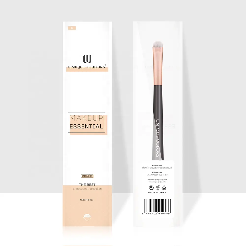 Кисть для макияжа с деревянной ручкой для веганского консилера в индивидуальной упаковке
