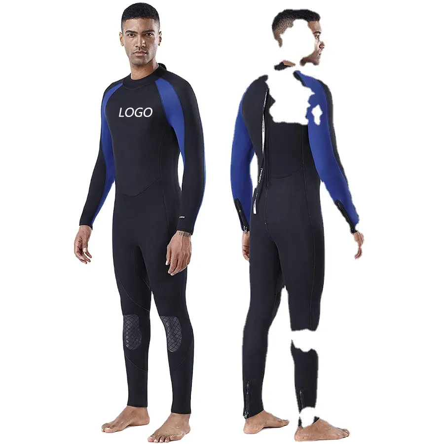 Muestra gratis OEM ODM 1,5-3mm traje de neopreno CR mantener caliente traje de Surf monos para hombres mujeres deporte acuático natación manga larga